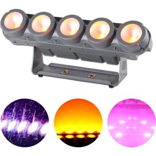 5x30W Waterproof LED COB-RGBA 4IN1 Matrix Bar Lights LED DMX512 Wash Outdoor Flood DJ Party Christmas Show Stage Night Light