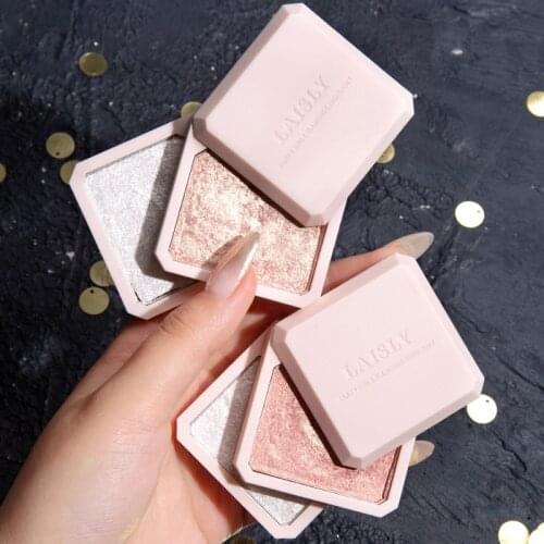 1PCs New Double-layer Highlighter Shadow Facial Makeup Face Bronzer High Gloss Shimmer Powder Makeup Cosmetic High-gloss Powder