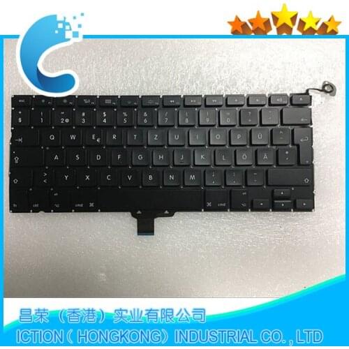 10pcs/lot Brand New A1278 keyboard Swedish language 2009 2010 2011 2012 Year For Macbook Pro 13'' A1278 Sweden Keyboard