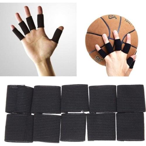 10pcs Basketball Volleyball Football Fingerstall Sleeve Caps Protector Sport Finger Splint Guard Bands Bandage Support Wrap