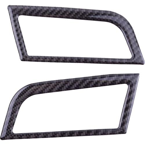 2Pcs Car Carbon Fiber Dashboard Air Vent Outlet Cover Trim Frame Decoration Fit For Ford Mustang 2015 2016 2017 2018 2019 2020