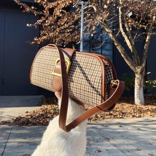 2020 Vintage Fashion Casual Small semicircle Bags Shoulder Crossbody Bag Female PU Capacity Handbag Women Underarm Bag New Q7