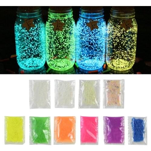 30g/bag Luminous Sand Stones Colorful Fluorescent Glow in the Dark Ornament for Party Home Garden Road Luminous Sand Stone Decor