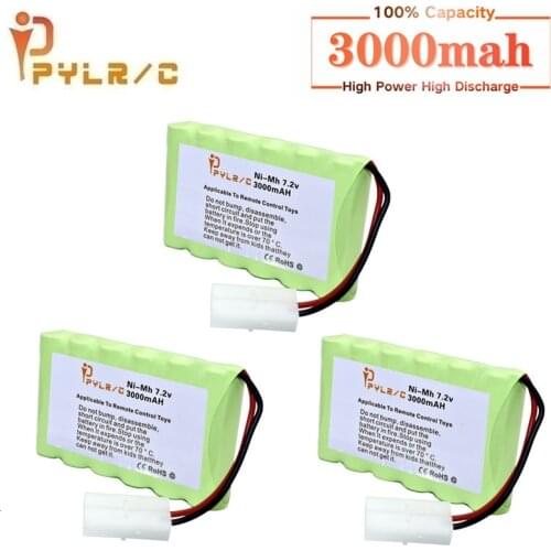 7.2v 3000mah Rechargeable Battery For Rc toys Cars Tank Robots Gun Boats AA NI-MH Battery 7.2v Battery Pack With Tamiya 2P Plug