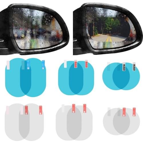 Car Rain Proof Film Car Rearview Mirror Protective Anti Fog Window Clear Sight In Rainy Days Rainproof Sticker Accessories