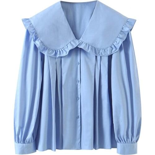 Женские голубые рубашки BLSQR China At AliExpress