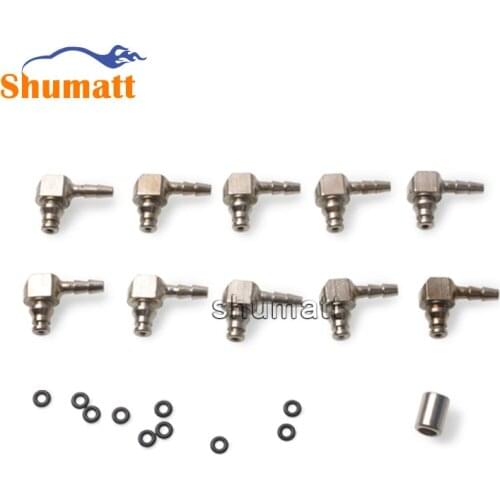 Common Rail Injector Assy Parts Return Oil Backflow Iron Two-way Joint Fitting Pipe for 0445 110 Series