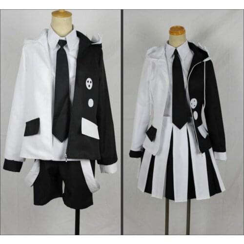 Danganronpa Cos monokuma Cosplay Man Woman Unisex Cosplay Costume Black and white Bear Sexual turn Costume