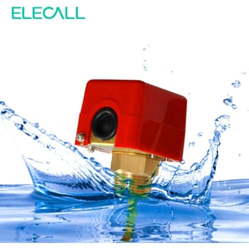 ELECALL 2pcs Water Flow sensors switch 1" 220VAC 3A Water/Paddle Flow Paddle Water Pump Flow Switch HFS-25
