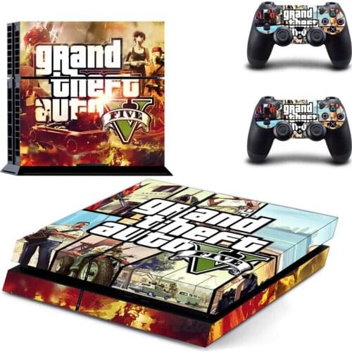 Grand Theft Auto GTA 5 PS4 Stickers Play station 4 Skin Sticker Decals For PlayStation 4 PS4 Console & Controller Skins Vinyl