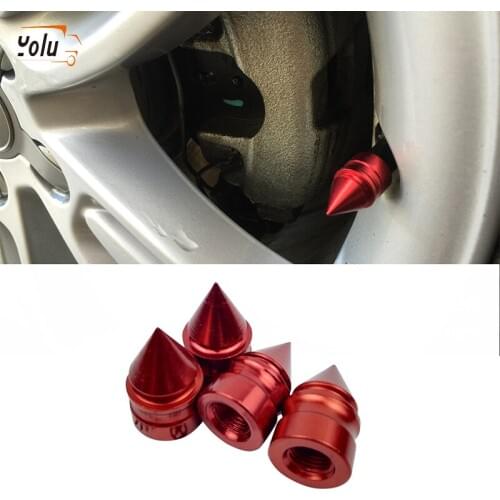 YOLU Aluminum Car Impale Spike Car Truck Tire Air Valve Stem Cap Cover Bicycle Motorcycle Wheel Tyre Valve Caps