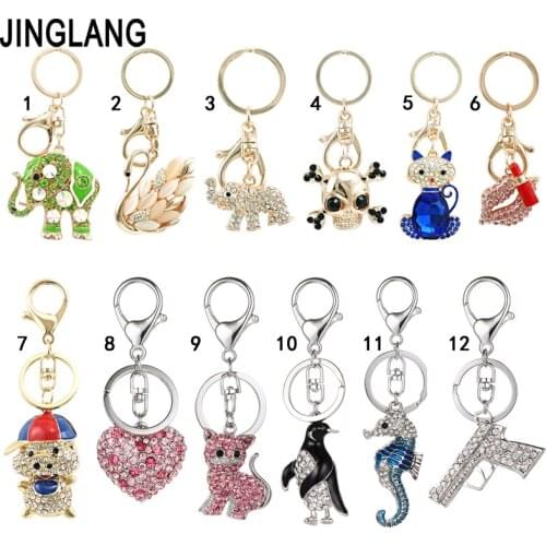 JINGLANG 2019 Cool New Key Chain Pendant Mixed With Multi-style Three-dimensional Animal Bag Key Ring Jewelry Gift Preferred