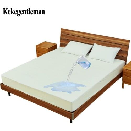 Terry Cloth Waterproof Mattress Cover Cotton Mattress Protector With Elastic Pad Bug Proof Dust Mite 160x190/160x200cm