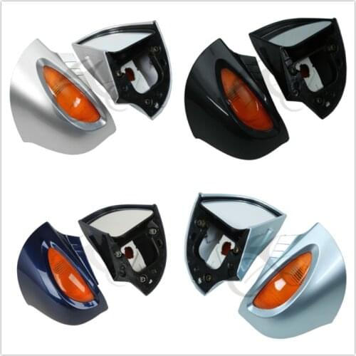 Motorcycle Silver/Black Rear View Mirrors Turn Signal For BMW R1100 RT R1100 RTP R1150 RT