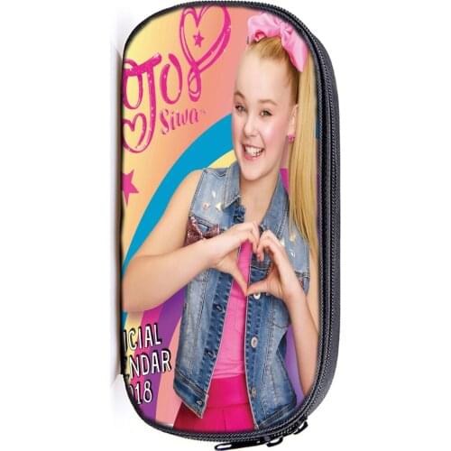 New Jojo Siwa Cute Stationery Bag Boys Girls Cosmetic Cases Fashion Cute High Quality Kids Pencil Bag Daily School Supplies