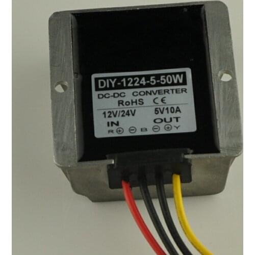 DC DC 12V24V(8.5V-40V) To 5V 10A 50W Step Down Converter Buck Module Car Power Supply Adapter Voltage Regulator Waterproof