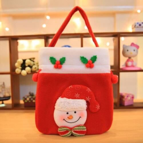 Christmas Gift Bag Candy Bag Xmas Candy Bags Santa Claus Snowman Little Bear