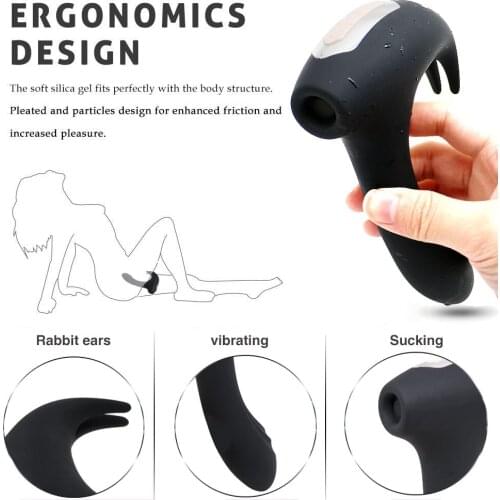 Sucking Dildo Vibrators Power G spot Clit Stimulation Silicone Vibration Nipple Sucker Erotic Adult Sex Toys for Women & Couple