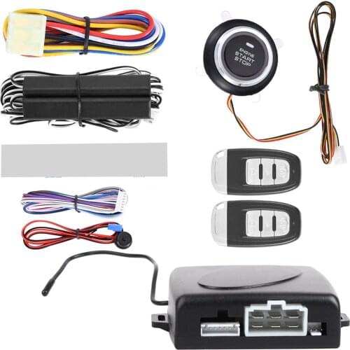 One‑Way Remote Start Push Button Keyless Entry System Kit 12V Car Alarm System Engine