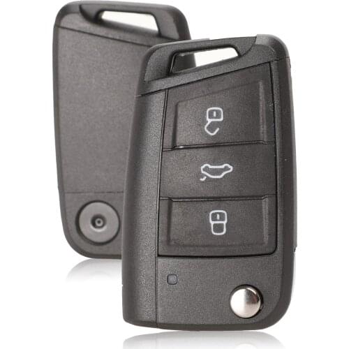 Jingyuqin 3 Buttons Replacement Remote Car Key Shell Case Fob For VW Passat Golf 7 MK7 Skoda Seat Leon For Skoda Octavia