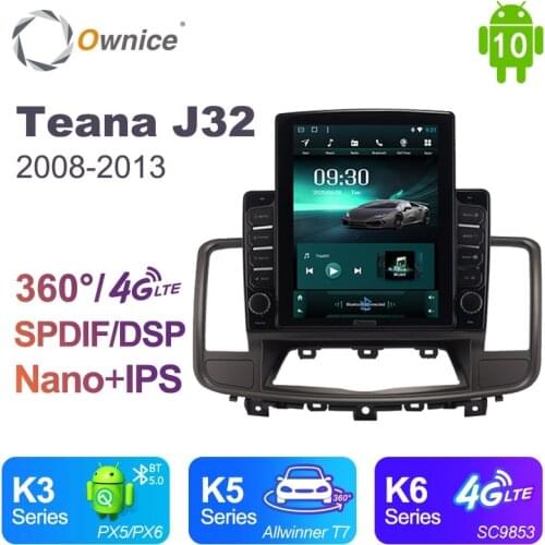 Tesla style Android 10.0 Octa-Core Car DVD Player Navigation GPS Auto Audio Video System For Nissan Teana J32 2008 - 2013 2din