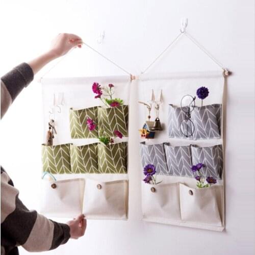 Pattern Wall Mounted Wardrobe Organizer Sundries Storage Bag Jewelry Hanging Wall Hang Cosmetics Toys Organizer