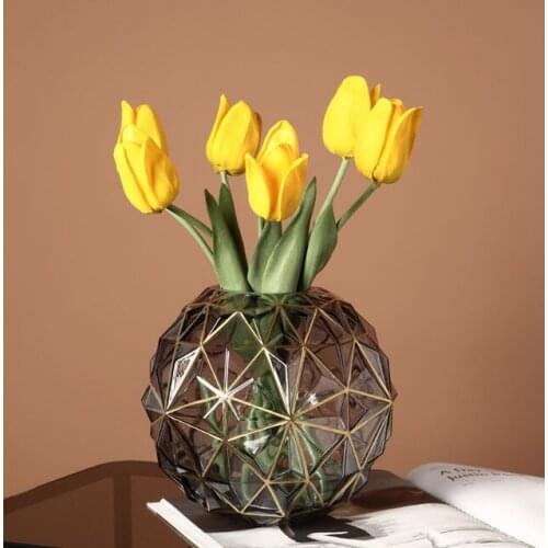 Vase Living Room Dried Flowers Nordic Ins Style Glass Transparent Dill Home Plastic Decoration Accessories Flower Vases For Home