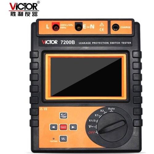 VICTOR 7200B VC7200B Leakage Protection Tester Plug Power Detector Electroscope Power Polarity Color Touch Screen