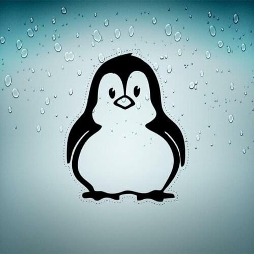 Penguin Vinyl Decal Sticker Car Rear Window Laptop Decal Wall Sticker Various Colours & Sizes