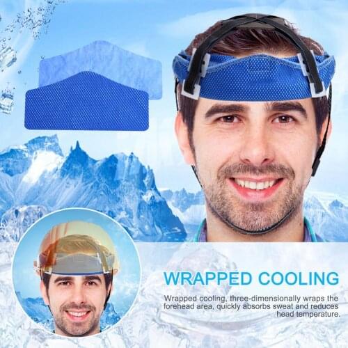 Sweat-absorbent Safety Hard Hat Adjustment Sweat-Band Cool Down Helmet Sweat Towel Blue Cycling Helmet Insert Liner Sweatband