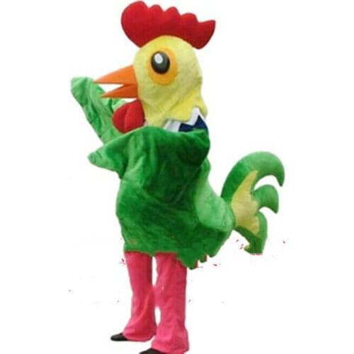 Green Cock Mascot Costume Suits Cosplay Party Clothing Advertising Halloween Mascot Fursuit
