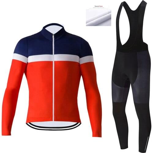 La Passion 2020 Winter Thermal Fleece Set Cycling Clothes Mens Jersey Suit Sport Riding Bike MTB clothing Bib Pants Warm Sets