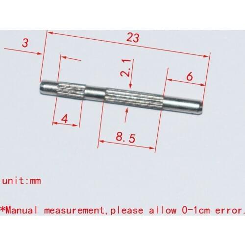 10/100pcs 2x23mm dual Knurled axle middle and end Roving shaft/rc car robot ship DIY toy technology model parts/baby toys/h2x23d