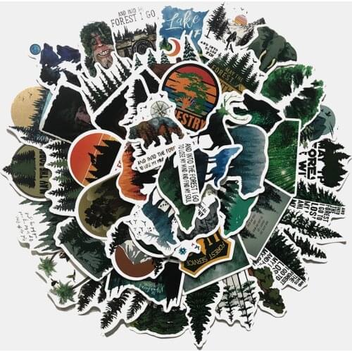 10/50Pcs Natural Forest Series Stickers Pack Outdoor Travel Beautiful Scenery Decal Sticker To DIY Cup Phone Laptop Guitar