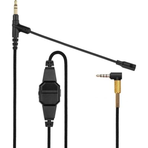3.5mm Boom Microphone Volume Cable For V-MODA Crossfade M-100 LP- LP2 M-80 V-80 To Gaming Headphone For Skype PS4- Xbox- One