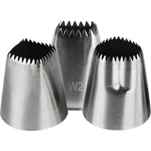 3pcs Square Heart Cake Cream Icing Piping Nozzles Tips Pastry Nozzle Bico De Confeitar Fondant Cake Decorating Tools Bakeware