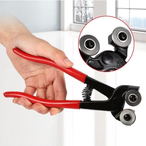 8inch Double Roller Wheel Blades Mosaic Cutting Plier Ceramic Nippers Non-slip Handle High Hardness Tile Pliers for Glass Cutter
