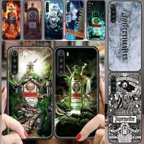 Alcohol Jagermeisteres Logo Phone case For Xiaomi Redmi Note 7 7A 8 8T 9 9A 9S K30 Pro Ultra black fashion hoesjes tpu funda