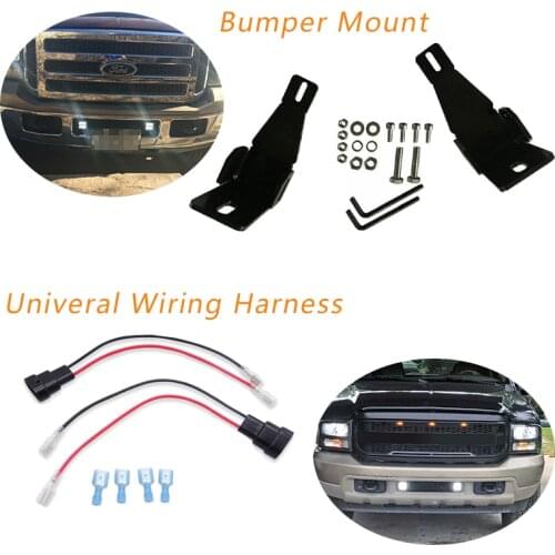 Car Accessories LED Pod Light Fog Mount Adapter Harnesse For 1999-2016 Ford F250 F350 F450 Super Duty & 2000-2005 Ford Excursion