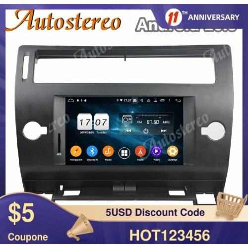 Android 10 64G Carplay Car GPS Navigation For Citroen C4 Quatre Triumph 2005-2011 Auto Multimedia Player Tape Recorder Head Unit