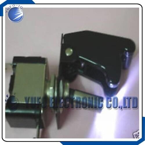 Free Shipping One Lot 2set,Race Car Illuminated Toggle Switch white + Safety Cover blace