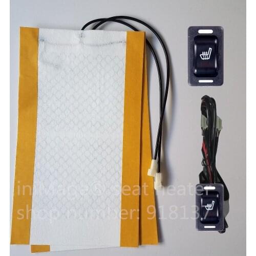 Free Shipping Authentic as picture 1 seat install car seat heater rectangle universal carbon fiber pad seat heating,heated seat