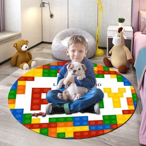 Baby Play Mat Pad Cotton Building Block Puzzle Game Mats Crawling BlanketRound Carpet Floor Rug Kids Children Room Nordic Decor