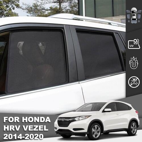 Magnetic Car Sunshade Front Windshield Door Mesh Frame Curtain For Honda HRV/VEZEL 2014-2020 Back Folding Side Window Sun Visor