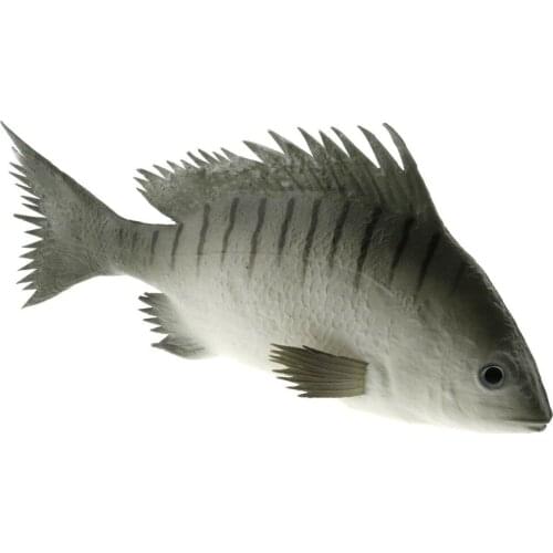 Gresorth 9.5 inch Artificial Black Snapper Fake Fish Decoration for Home Party Christmas Display
