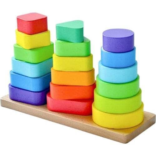 Montessori Toy Play Educational Developing Toys Stacking Building Blocks Early Educational Toys for Boys Girls