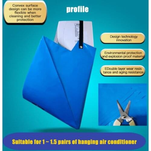 Air Conditioner Cleaning Tool Waterproof Dust-proof Cleaning Cover With Water Pipe And Scraper For Air Conditioning Below 1.5P