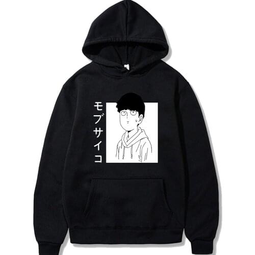 Mob Psycho 100 Hoodie Harajuku Hoodies Long Sleeved Pullovers Tops Male
