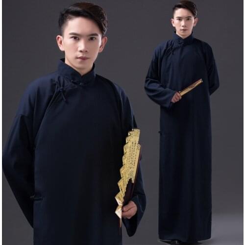 Mens Robes Muslim Clothing Round neck Long Sleeve Embroidery Arab Dubai Indian Middle East Islamic Man Muslim clothing winter