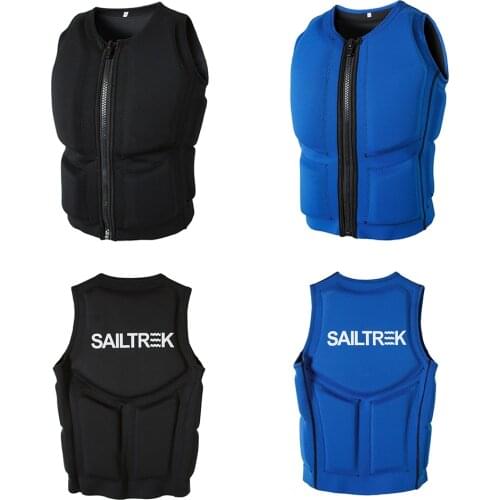 Neoprene Life Vest Men Women Life Jacket Buoyancy Lifejacket Fishing Surfing Drifting Swimming Floating Clothing Adult Blue
